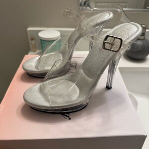 Shoe Fairy - Clear Competition Heels - Size 10